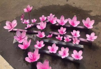 桃花雕塑工廠，美陳雕塑，烤漆桃花雕塑標(biāo)準(zhǔn)