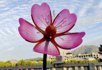 桃花雕塑生產(chǎn)廠家，村標概念，烤漆桃花雕塑承接
