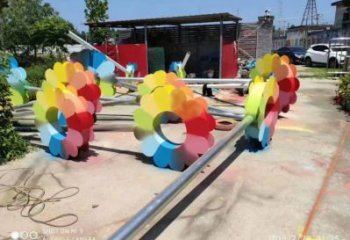 杏花雕塑定價，烤漆工藝，不銹鋼杏花雕塑制作廠家