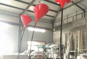 郁金香雕塑常用，景觀(guān)擺件，不銹鋼郁金香雕塑廠(chǎng)家