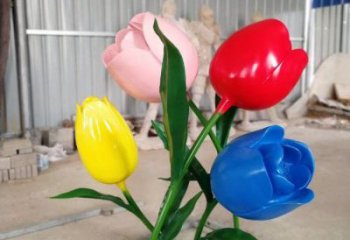 郁金香雕塑展品，公園小品，不銹鋼郁金香雕塑生產(chǎn)商