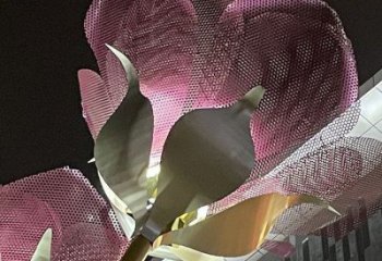 金屬紫丁香雕塑制造商，鋼管組合，公共紫丁香雕塑優(yōu)選