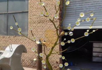 紫丁香雕塑定制，市標(biāo)雕塑，廣場不銹鋼紫丁香雕塑定做