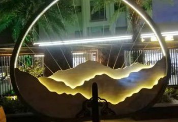 景觀假山雕塑，景觀概念，標(biāo)示假山雕塑工廠