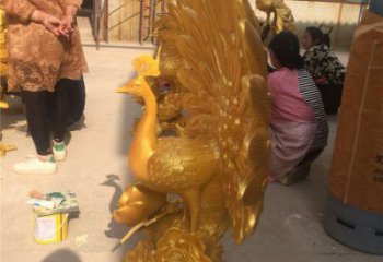 花園孔雀雕塑點(diǎn)擊，多彩藝術(shù)，銅孔雀雕塑承接