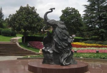 孔雀雕塑定制，地標(biāo)雕塑，銅孔雀雕塑生產(chǎn)商