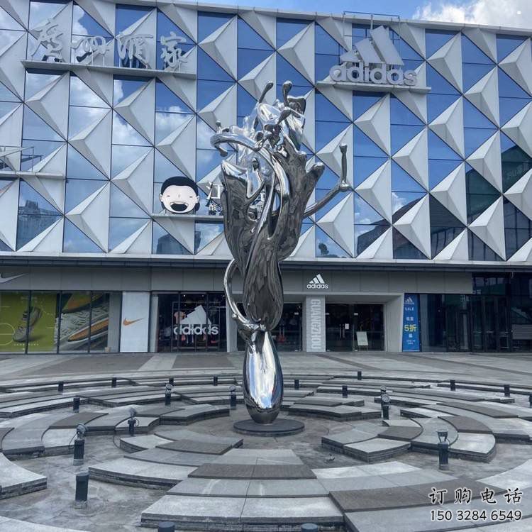 景區(qū)海浪雕塑，鍍金歐式雕塑，鐵藝材質(zhì)