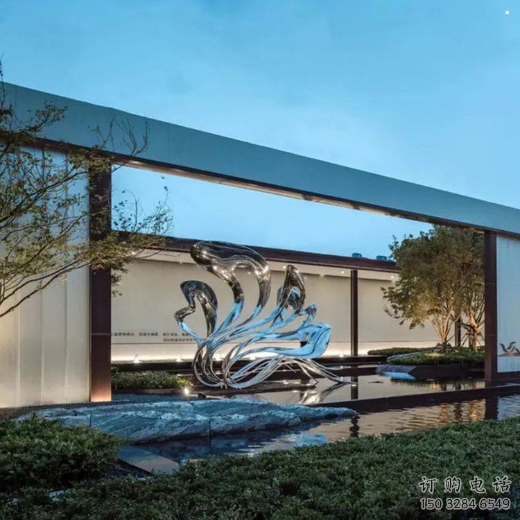 海浪紋雕塑制造，歐式風格，不銹鋼海浪紋雕塑供給