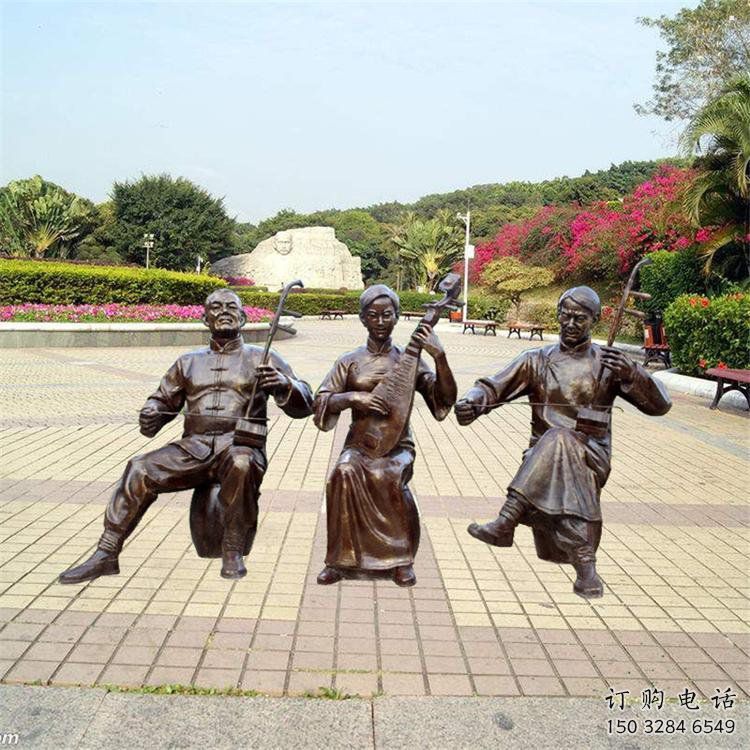 拉二胡雕塑生產(chǎn)商，街頭藝術(shù)，藝術(shù)民俗人物雕塑精選