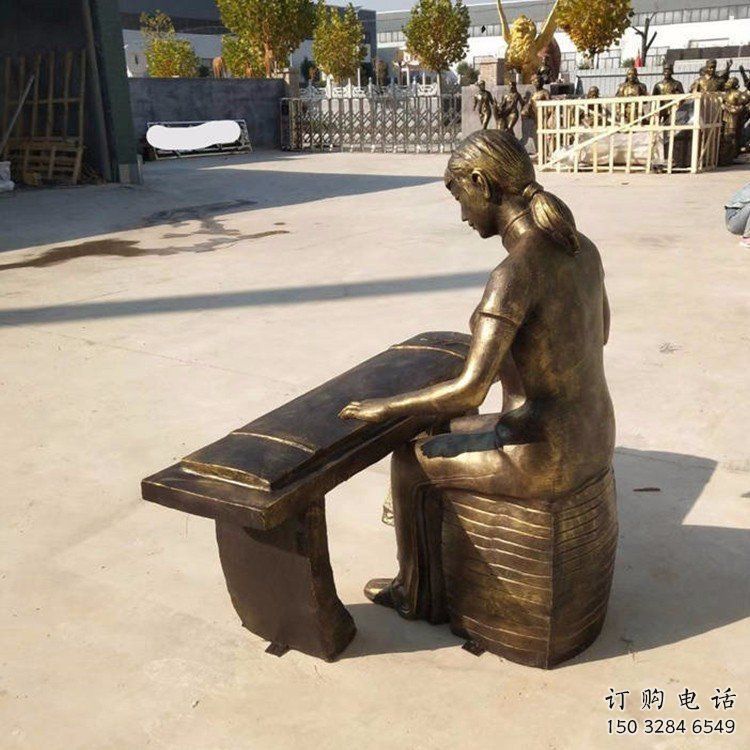 彈古箏雕塑精選，街道標識，民俗人物雕塑工程指用