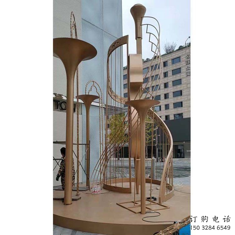 提琴雕塑選用，透雕系列，現(xiàn)代不銹鋼提琴雕塑優(yōu)價(jià)