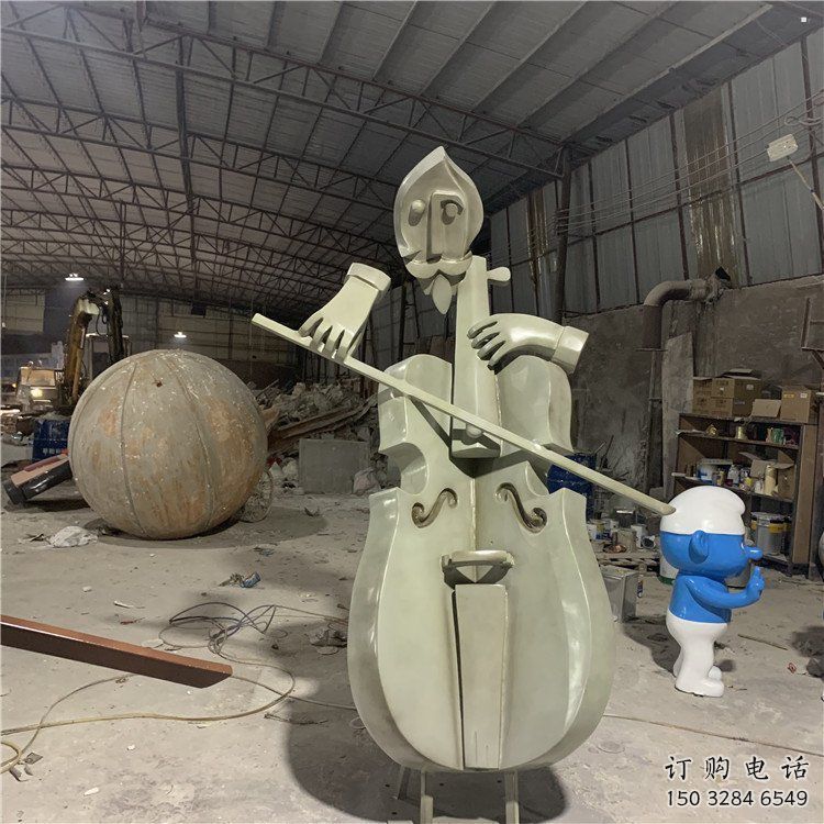 提琴雕塑制造，廣場(chǎng)雕塑，制造不銹鋼提琴雕塑