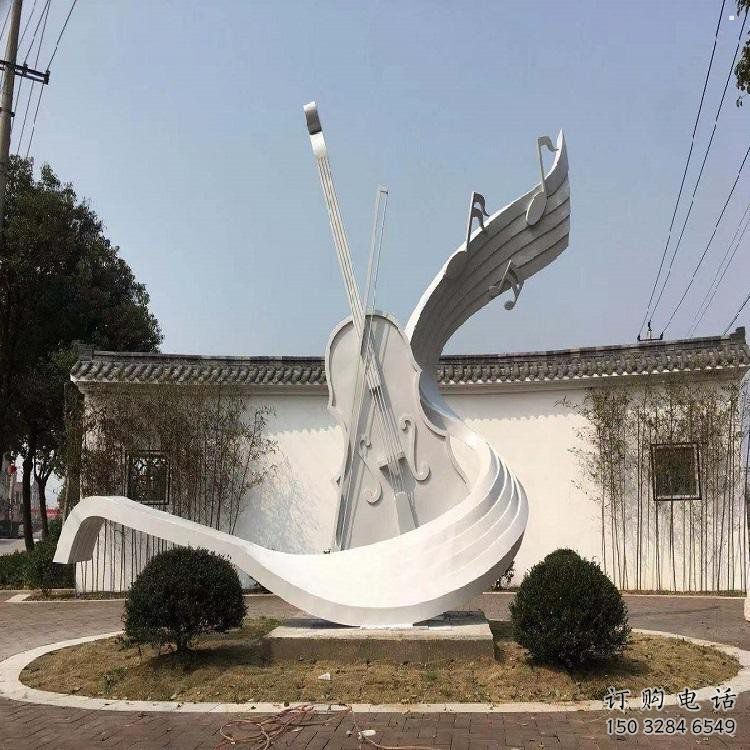 小提琴雕塑精選，景觀概念，不銹鋼小提琴雕塑生產(chǎn)