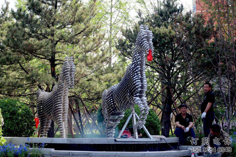 方塊馬雕塑承接，廣場系列，主題方塊馬雕塑標(biāo)準(zhǔn)