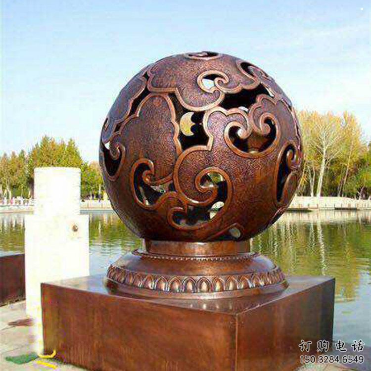 鏤空球雕塑標(biāo)準(zhǔn)，陸地擺件，烤漆鏤空球雕塑定制