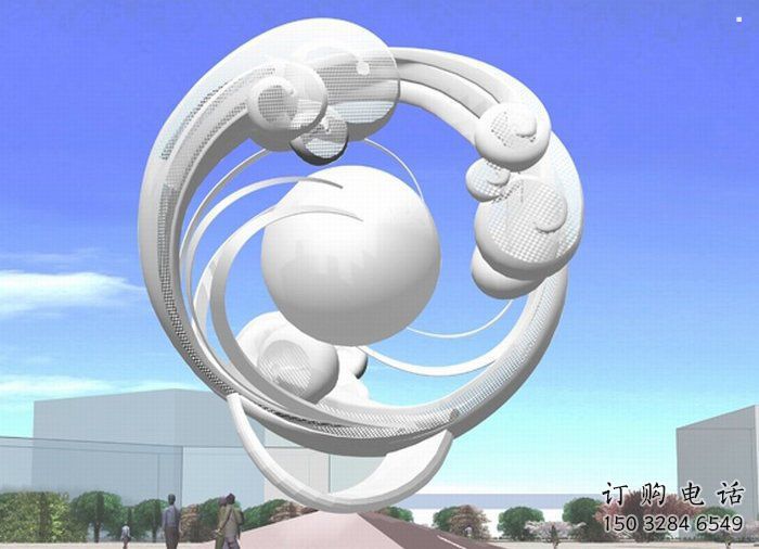 鏤空球雕塑定制，露天雕塑，烤漆鏤空球雕塑展品