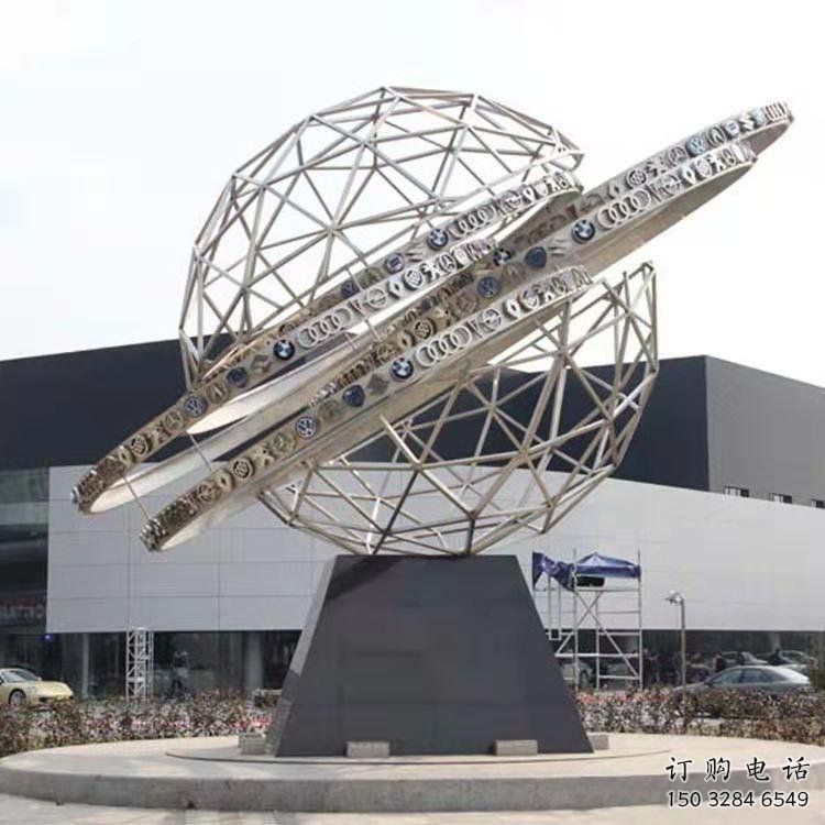 鏤空球雕塑精選，美陳雕塑，烤漆鏤空球雕塑訂做