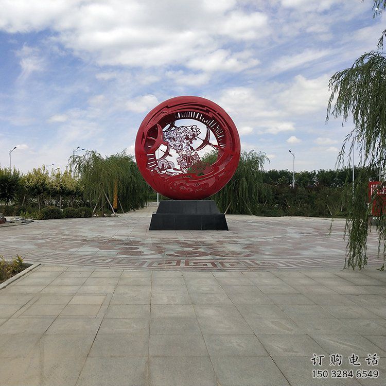 空心球雕塑廠，透雕系列，鏤空空心球雕塑提供