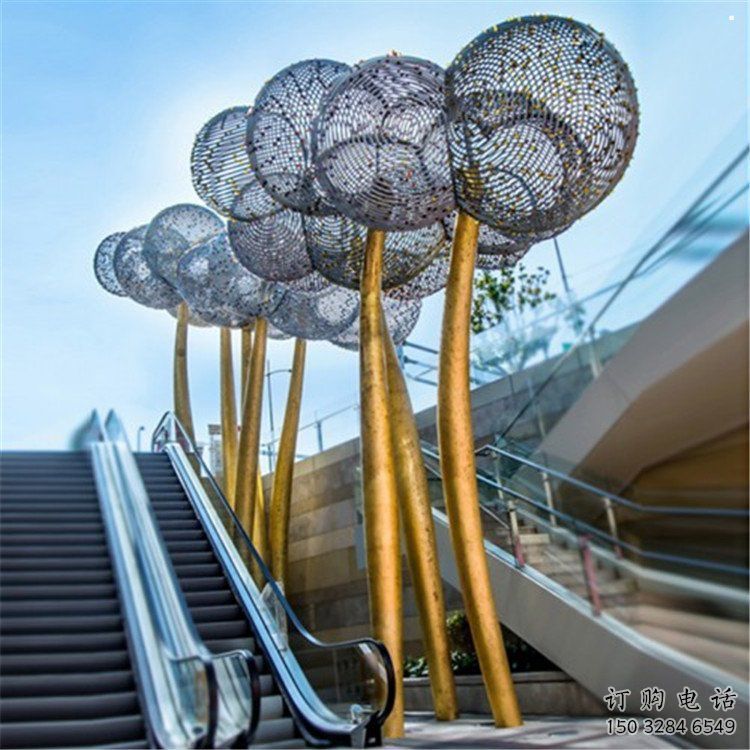 空心球雕塑優(yōu)選，拉絲工藝，鏤空空心球雕塑廠家承接