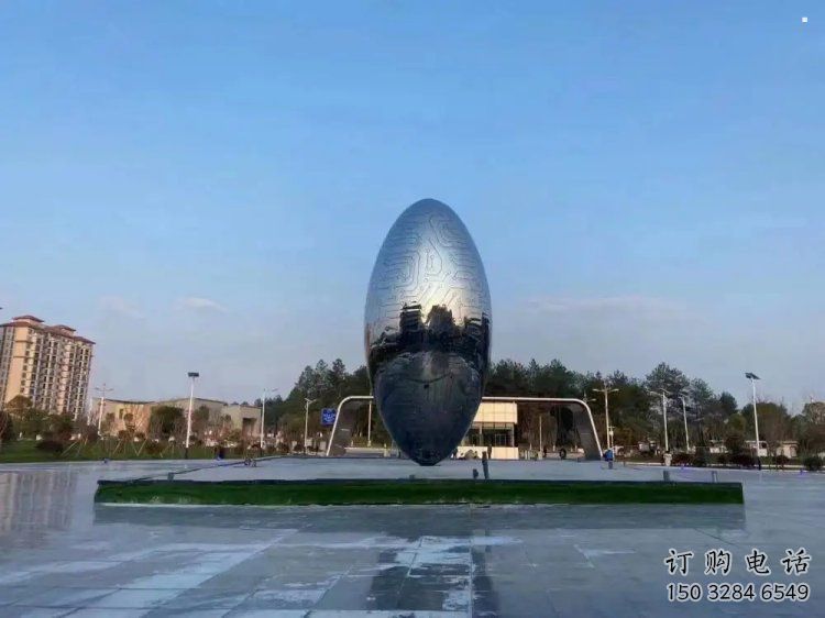 燈光球雕塑擺件，地標(biāo)擺件，不銹鋼燈光球雕塑生產(chǎn)商
