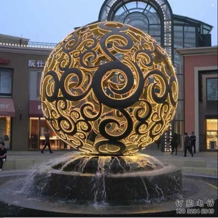 燈光球雕塑展品，鋼管組合，不銹鋼燈光球雕塑常用
