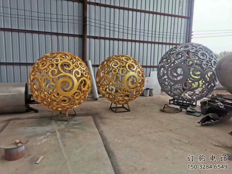 燈光球雕塑制造，廣場雕塑，制造不銹鋼燈光球雕塑廠家