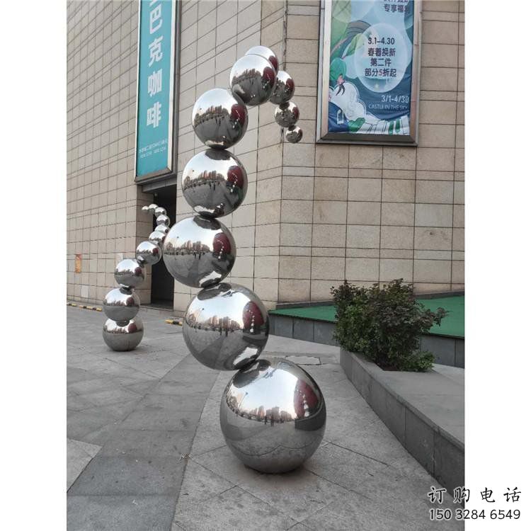 分子球雕塑供需，小區(qū)雕塑，不銹鋼分子球雕塑制造