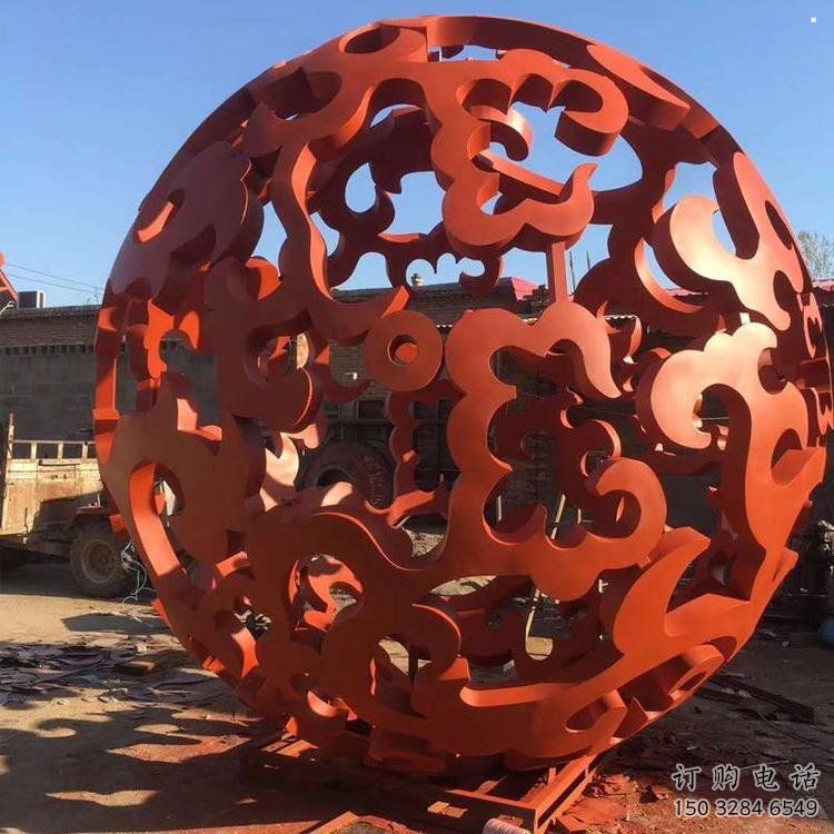花球雕塑廠家，鍛造工藝，不銹鋼花球雕塑承接