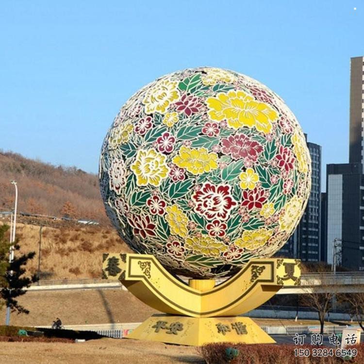 花球雕塑生產(chǎn)商，小區(qū)雕塑，筑不銹鋼花球雕塑優(yōu)價(jià)