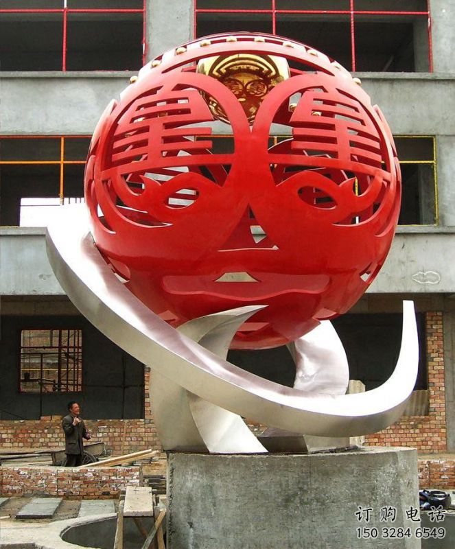 繡球雕塑承接，廣場(chǎng)系列，烤漆繡球雕塑標(biāo)準(zhǔn)