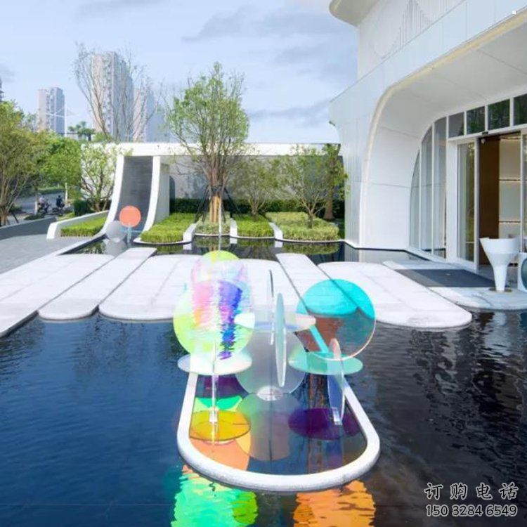 原子球雕塑通用，水景雕塑，不銹鋼原子球雕塑廠