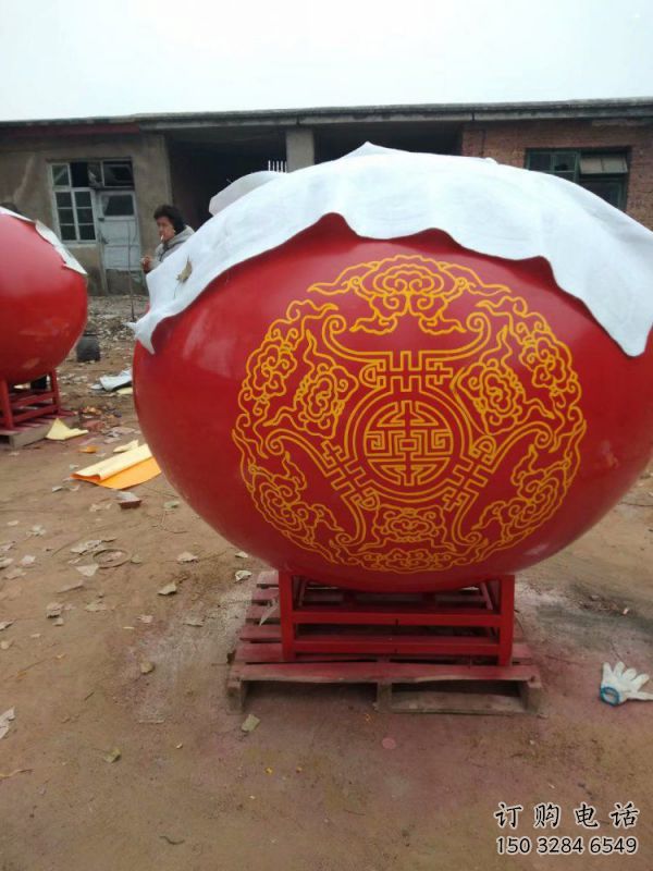 圓球雕塑擺件，景區(qū)案例，房地產(chǎn)烤漆圓球雕塑常用