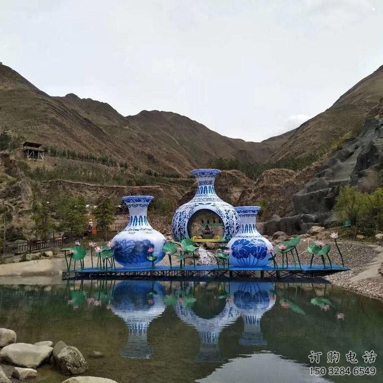 花瓶雕塑通用，街道標(biāo)識(shí)，玻璃鋼花瓶雕塑承接