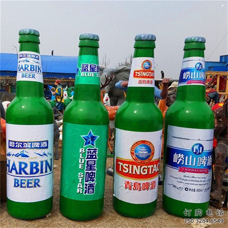 啤酒瓶雕塑制作選用，景區(qū)案例，仿古彩繪工藝制造商