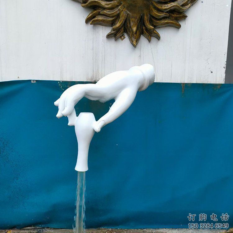 手雕塑選定，水景雕塑，手捏瓶子雕塑常用廠家