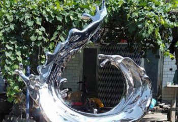 波浪雕塑供應，城區(qū)小品，不銹鋼波浪雕塑制造商