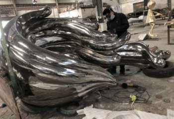 波浪雕塑制造，酒店擺件，不銹鋼波浪雕塑選定