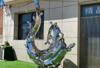 海浪雕塑制造廠家，鏡面工藝，不銹鋼材質(zhì)