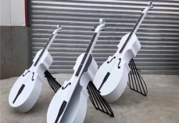 雕塑定制，小區(qū)雕塑，不銹鋼大提琴雕塑提供