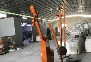 二胡雕塑觀賞型，標(biāo)識雕塑，紀(jì)念不銹鋼二胡雕塑展品