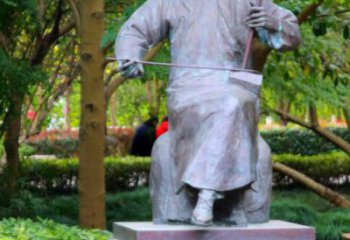 拉二胡雕塑專供，景區(qū)雕塑，仿古民俗人物雕塑提供