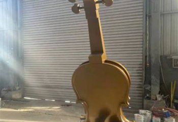 提琴雕塑特供，美陳雕塑，不銹鋼提琴雕塑定制