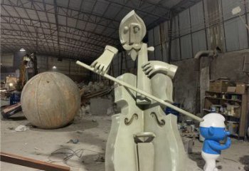 提琴雕塑制造，廣場(chǎng)雕塑，制造不銹鋼提琴雕塑
