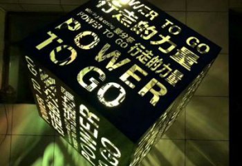 鏤空魔方雕塑制造商，多彩藝術，景觀燈光魔方雕塑精選