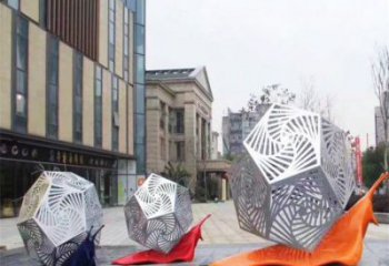 方塊雕塑廠家，圓雕體系，鏡面不銹鋼方塊雕塑供給