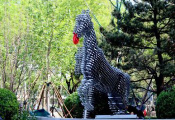 方塊馬雕塑精選，公園小品，抽象方塊馬雕塑廠家