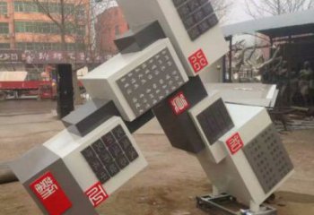 幾何體雕塑展品，景觀雕塑，不銹鋼幾何體雕塑供應