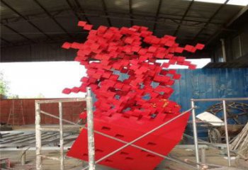 立方體雕塑點擊，城區(qū)小品，園林鏤空立方體雕塑承接