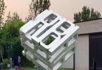 立方體雕塑訂做，多彩藝術(shù)，商業(yè)鏤空立方體雕塑制造