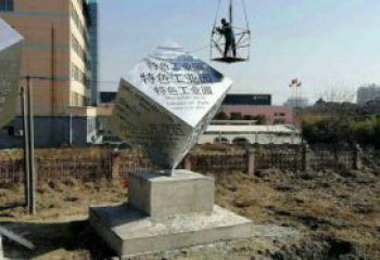 立方體雕塑定制，市標(biāo)雕塑，廣場鏤空立方體雕塑定做